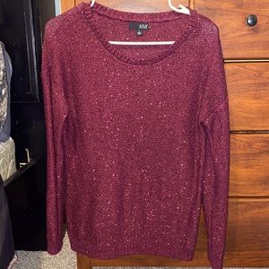 Plum sweater with a lil sparkle